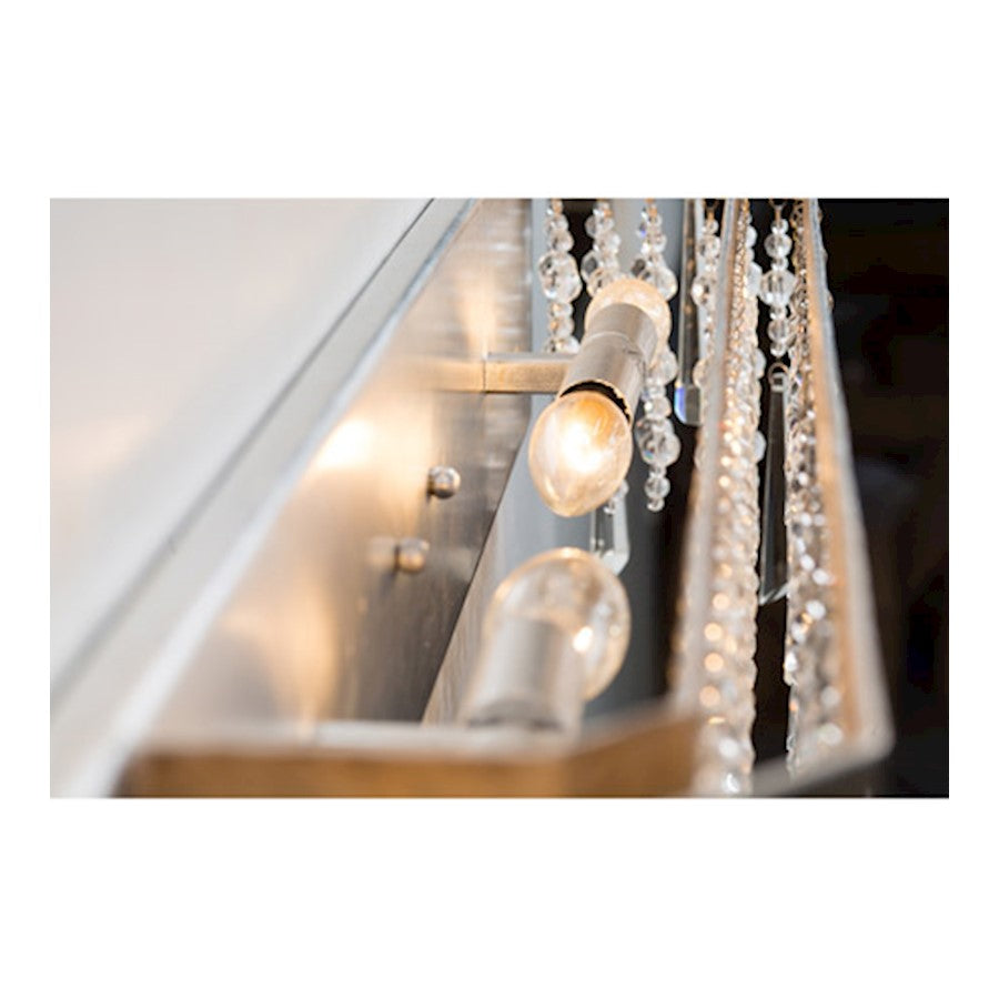 4 Light Bathroom Vanity Light, Transcend Silver