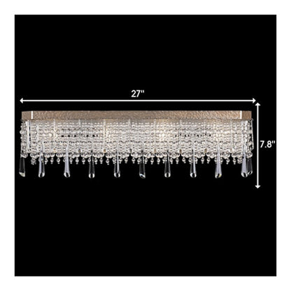 4 Light Bathroom Vanity Light, Transcend Silver