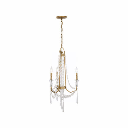 Varaluz Barcelona 3 Light Chandelier, Brass Kisser