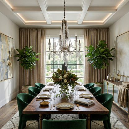 Varaluz Barcelona 6 Light Chandelier, Brass Kisser