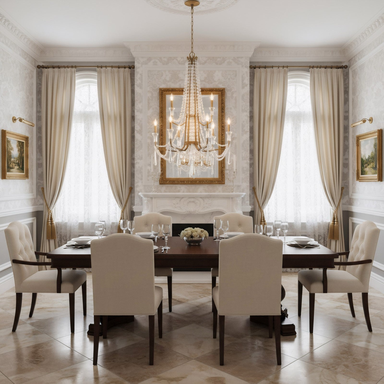 Varaluz Barcelona 9 Light Chandelier, Brass Kisser