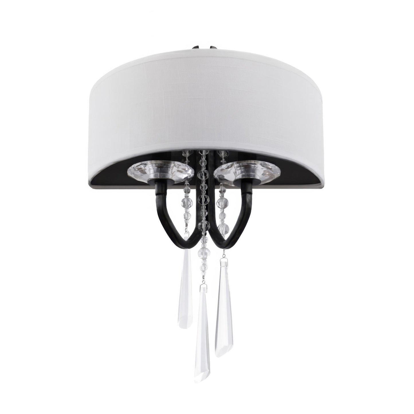 Varaluz Barcelona 2 Light Wall Sconce, Onyx/White