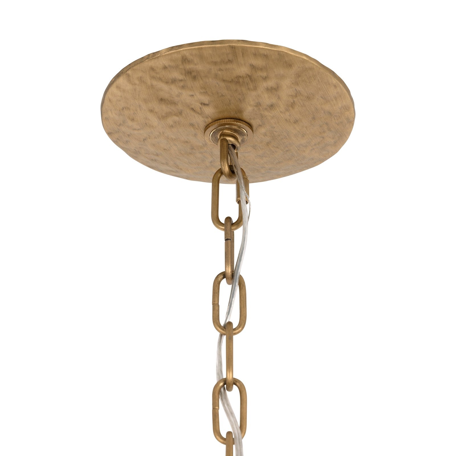 Varaluz Barcelona 6 Light Pendant, Brass Kisser/White