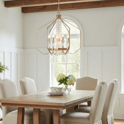 Varaluz Barcelona 7 Light Pendant, Brass Kisser