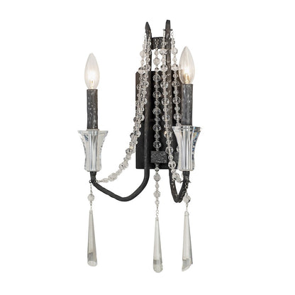2 Light Crystal Wall Sconce