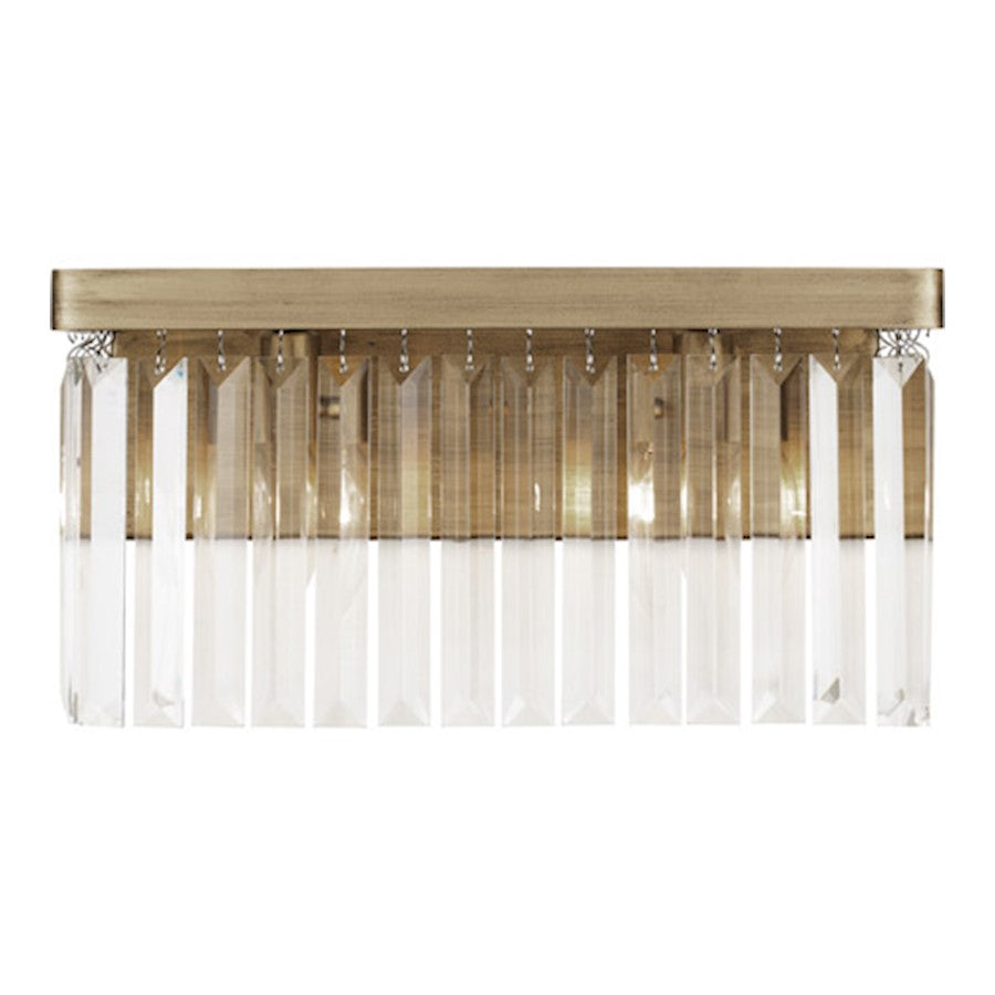 2 Light Bathroom Vanity Light, Havana Gold