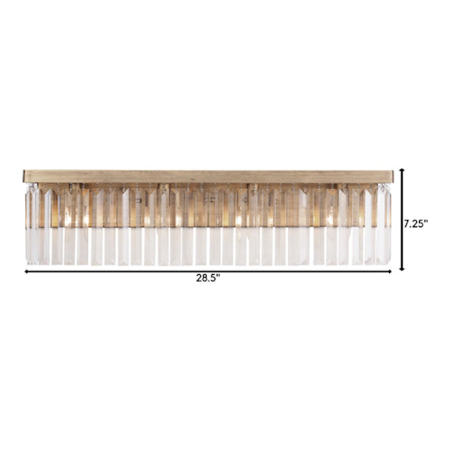 4 Light Bathroom Vanity Light, Havana Gold