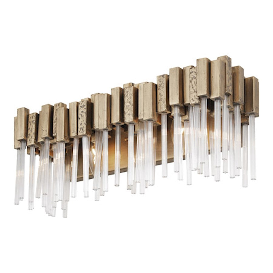 2 Light Bathroom Vanity Light, Havana Gold