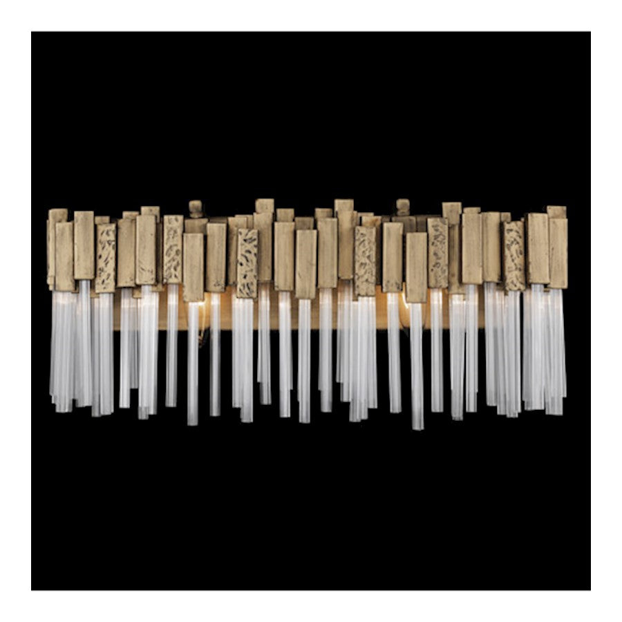 2 Light Bathroom Vanity Light, Havana Gold
