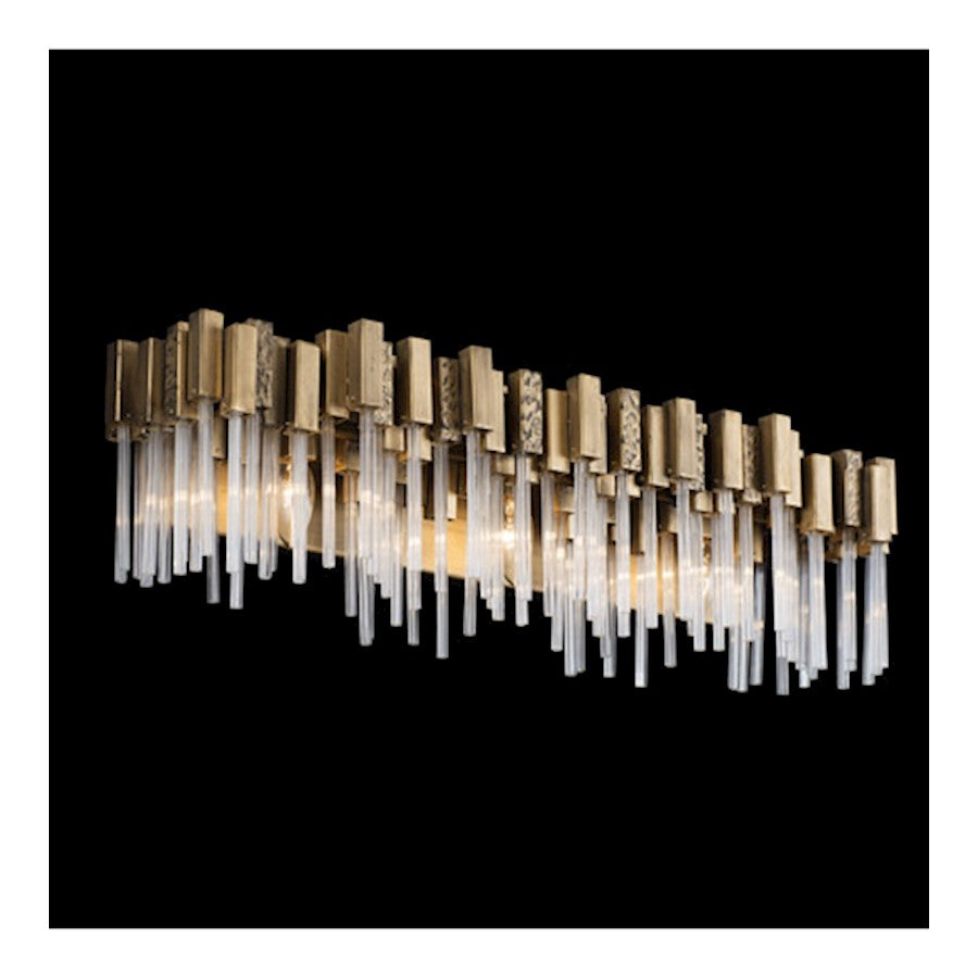 3 Light Bathroom Vanity Light, Havana Gold