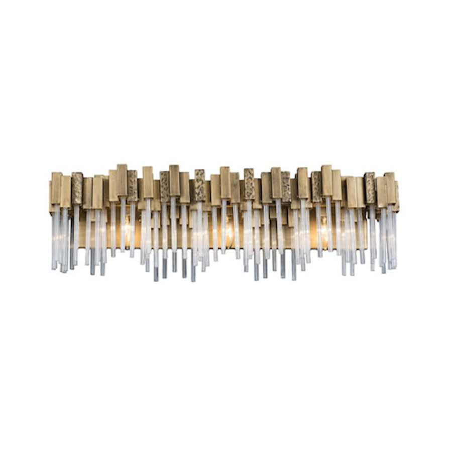 3 Light Bathroom Vanity Light, Havana Gold
