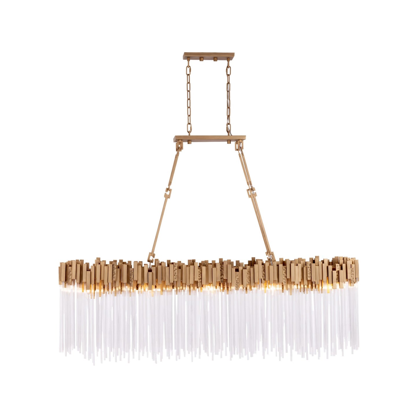 Varaluz Matrix 10 Light Pendant, Havana Gold