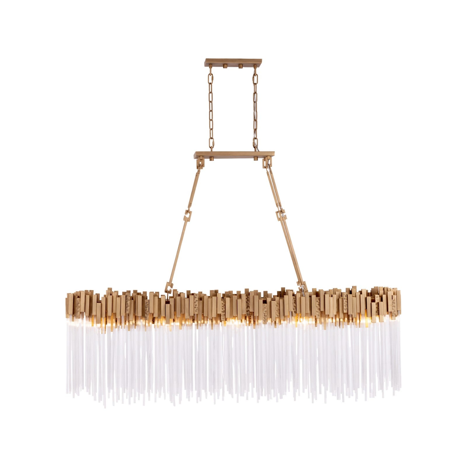 Varaluz Matrix 10 Light Pendant, Havana Gold