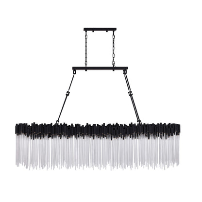 Varaluz Matrix 12 Light Pendant, Matte Black/French Gold