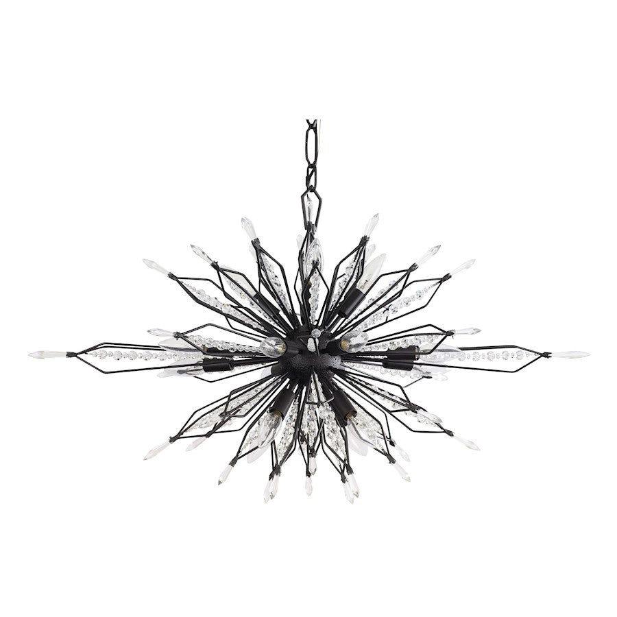 Oval Linear Pendant, Carbon