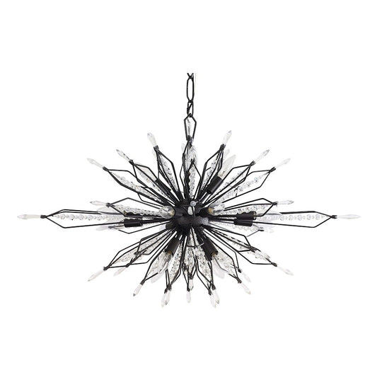 Oval Linear Pendant, Carbon