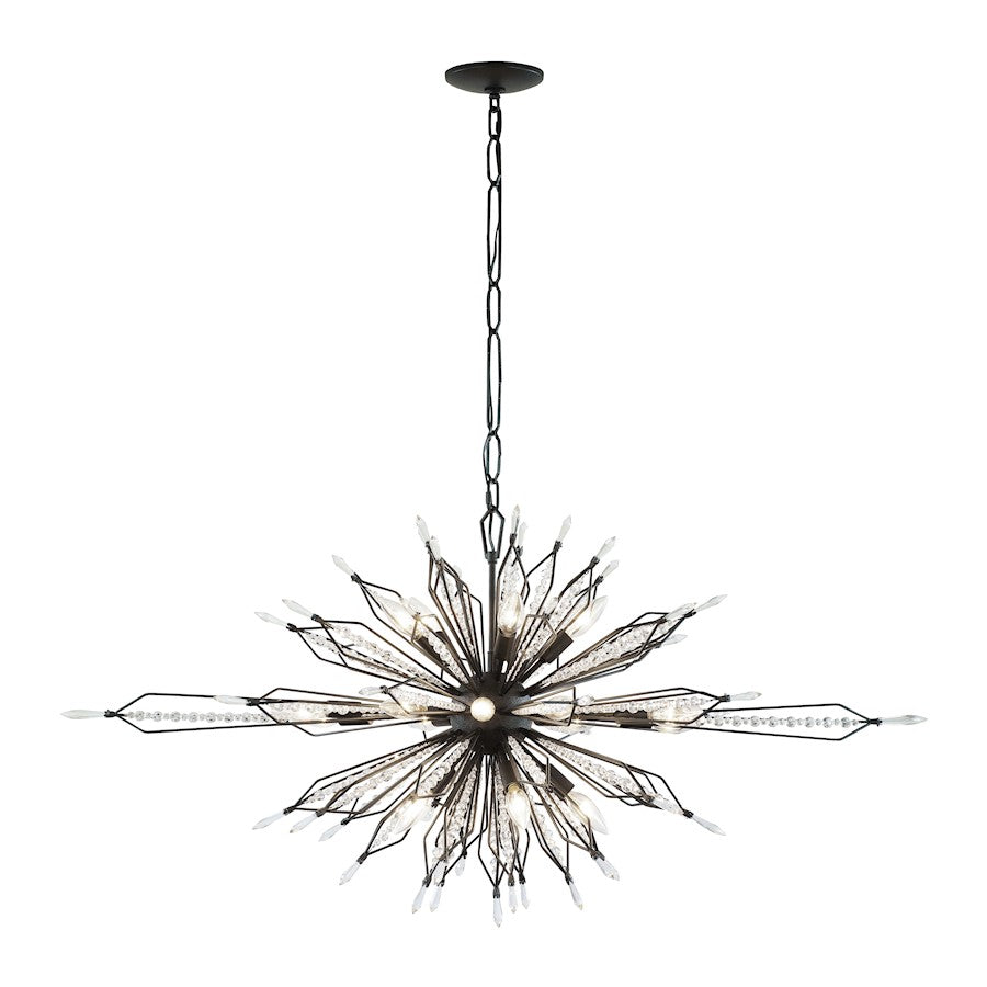 Oval Linear Pendant, Carbon