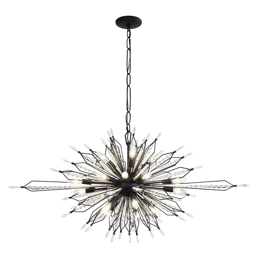 Oval Linear Pendant, Carbon