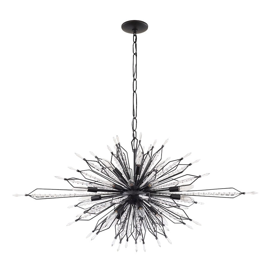 Oval Linear Pendant, Carbon