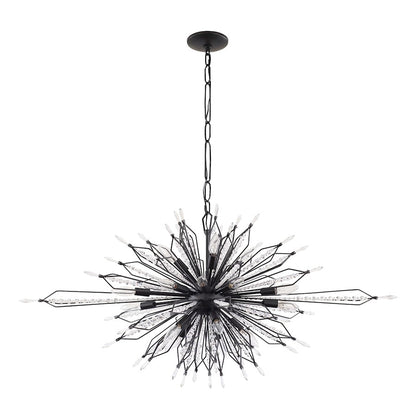 Oval Linear Pendant, Carbon