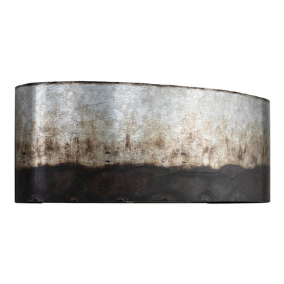 2 Light Bathroom Vanity Light, Ombre Galvanized