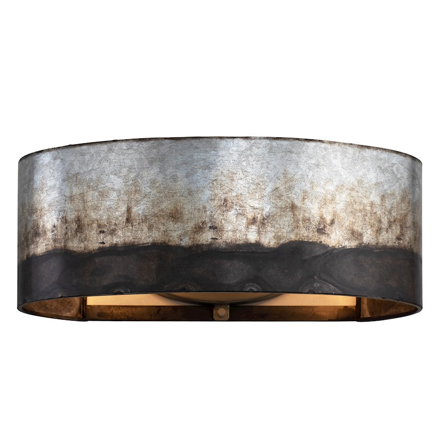 2 Light Bathroom Vanity Light, Ombre Galvanized