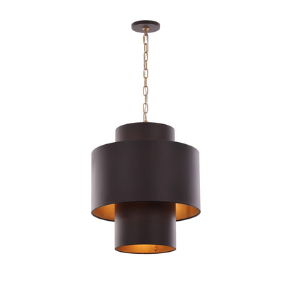 Varaluz Cannery 4Lt Tall Pendant, Dark Bronze/French Gold/Ombre