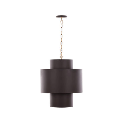 Varaluz Cannery 4Lt Tall Pendant, Dark Bronze/French Gold/Ombre