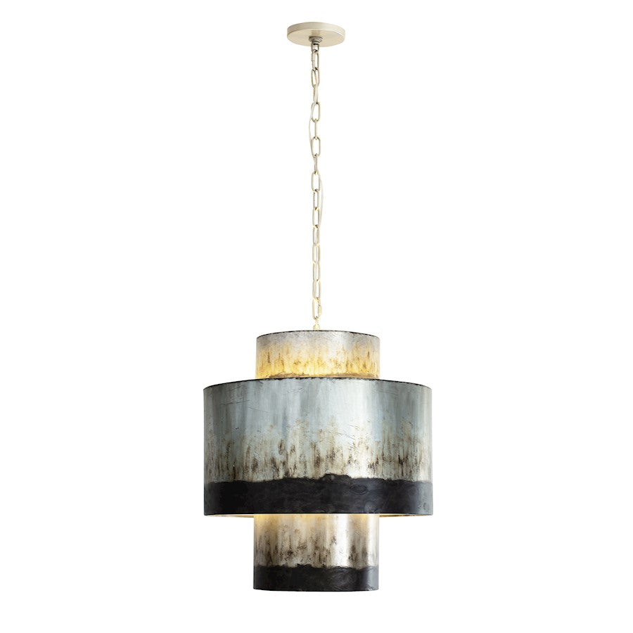 4 Light Tall Pendant, Ombre Galvanized