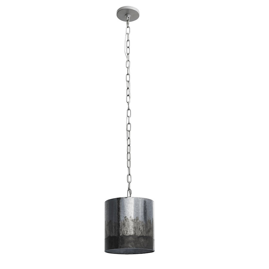 1 Light Mini Pendant, Ombre Galvanized