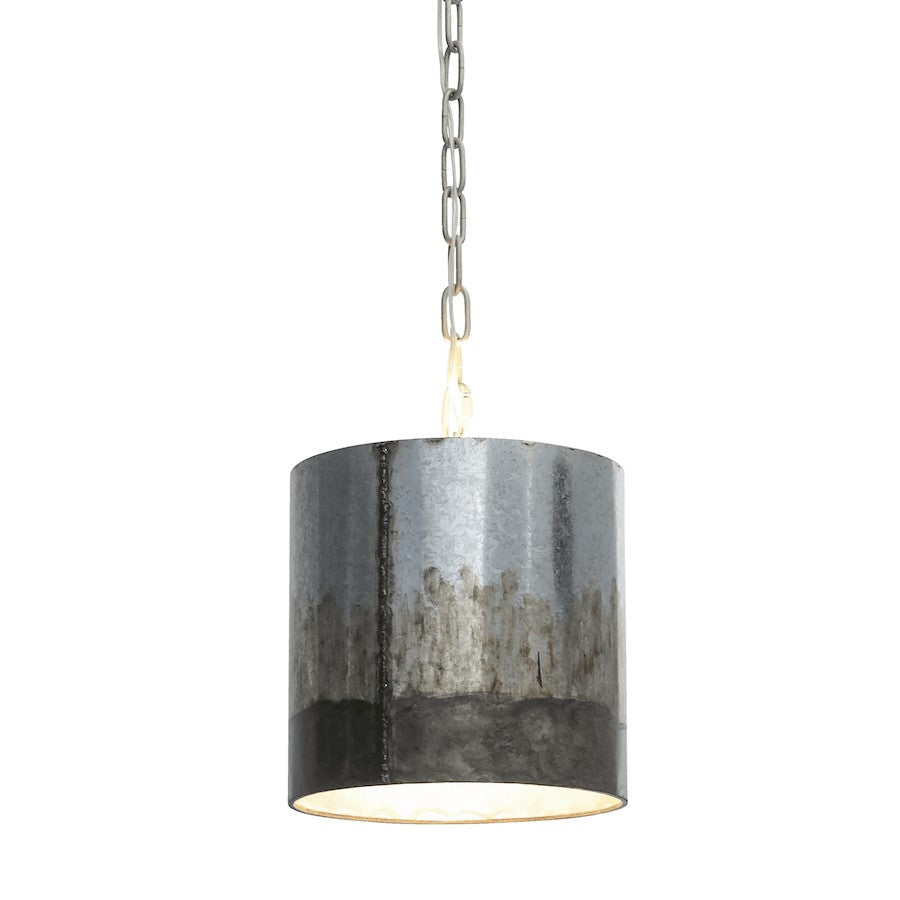 1 Light Mini Pendant, Ombre Galvanized
