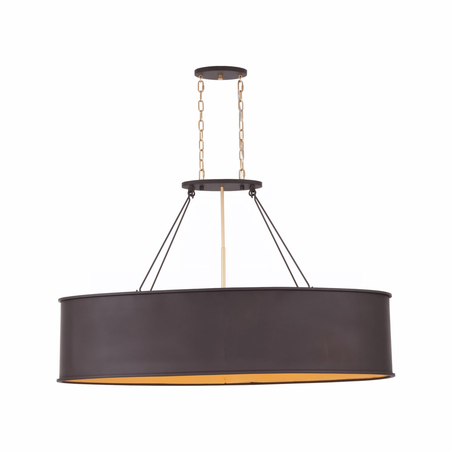 Varaluz Cannery 5Lt 48" Pendant, Dark Bronze/French Gold/Ombre