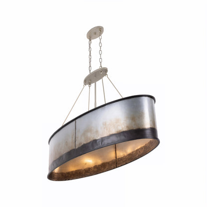 Varaluz Cannery 5Lt 48" Pendant, Ombre Galvanized/Ombre Galvanized