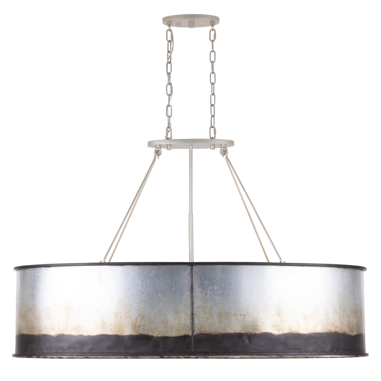 Varaluz Cannery 5Lt 48" Pendant, Ombre Galvanized/Ombre Galvanized