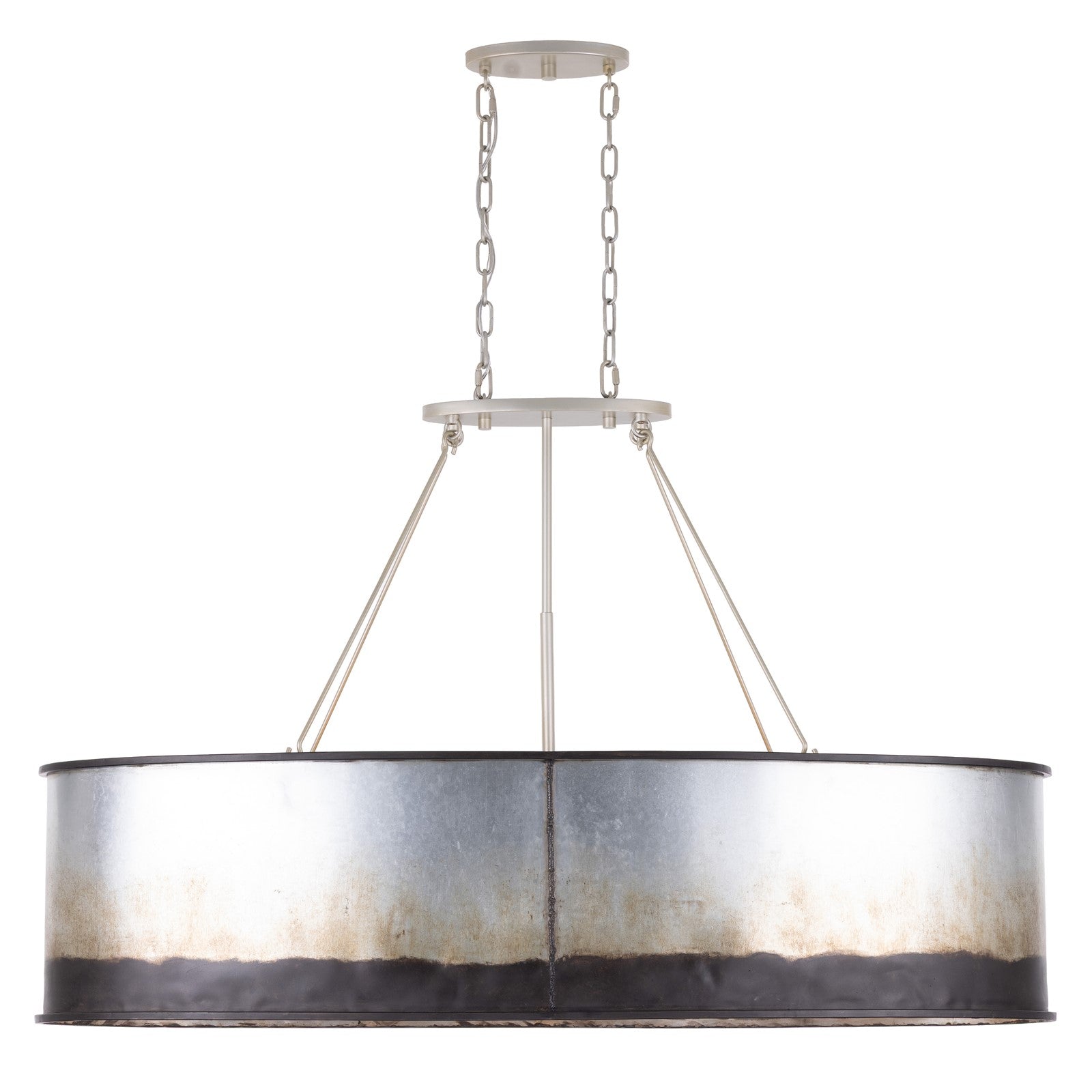 Varaluz Cannery 5Lt 48" Pendant, Ombre Galvanized/Ombre Galvanized