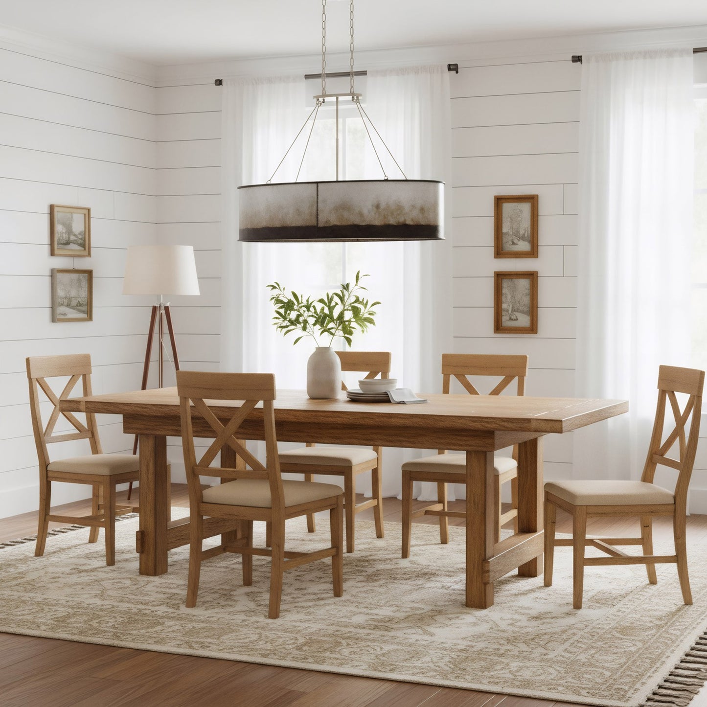 Varaluz Cannery 5Lt 48" Pendant, Ombre Galvanized/Ombre Galvanized
