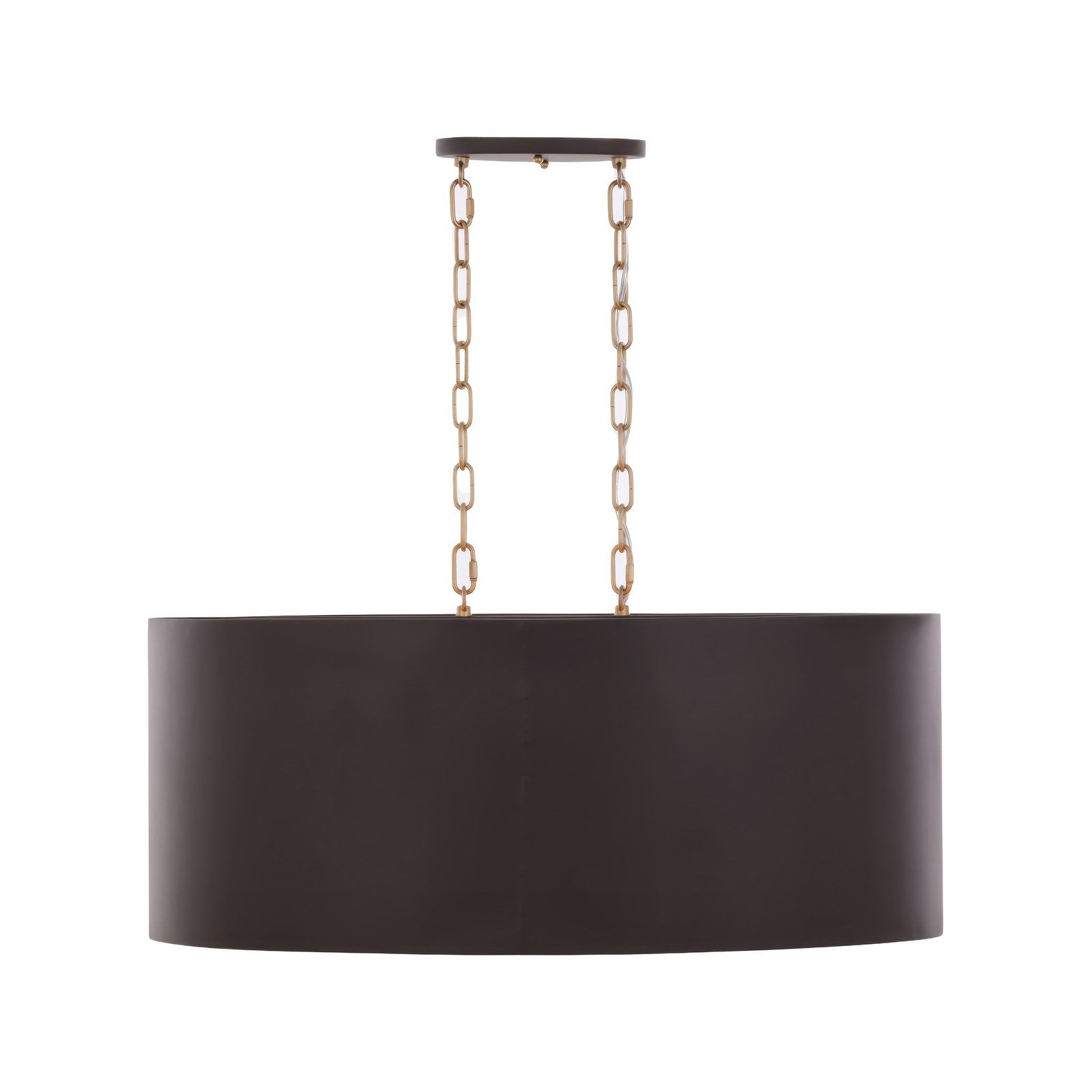 Varaluz Cannery 6Lt Oval Pendant, Dark Bronze/French Gold/Ombre