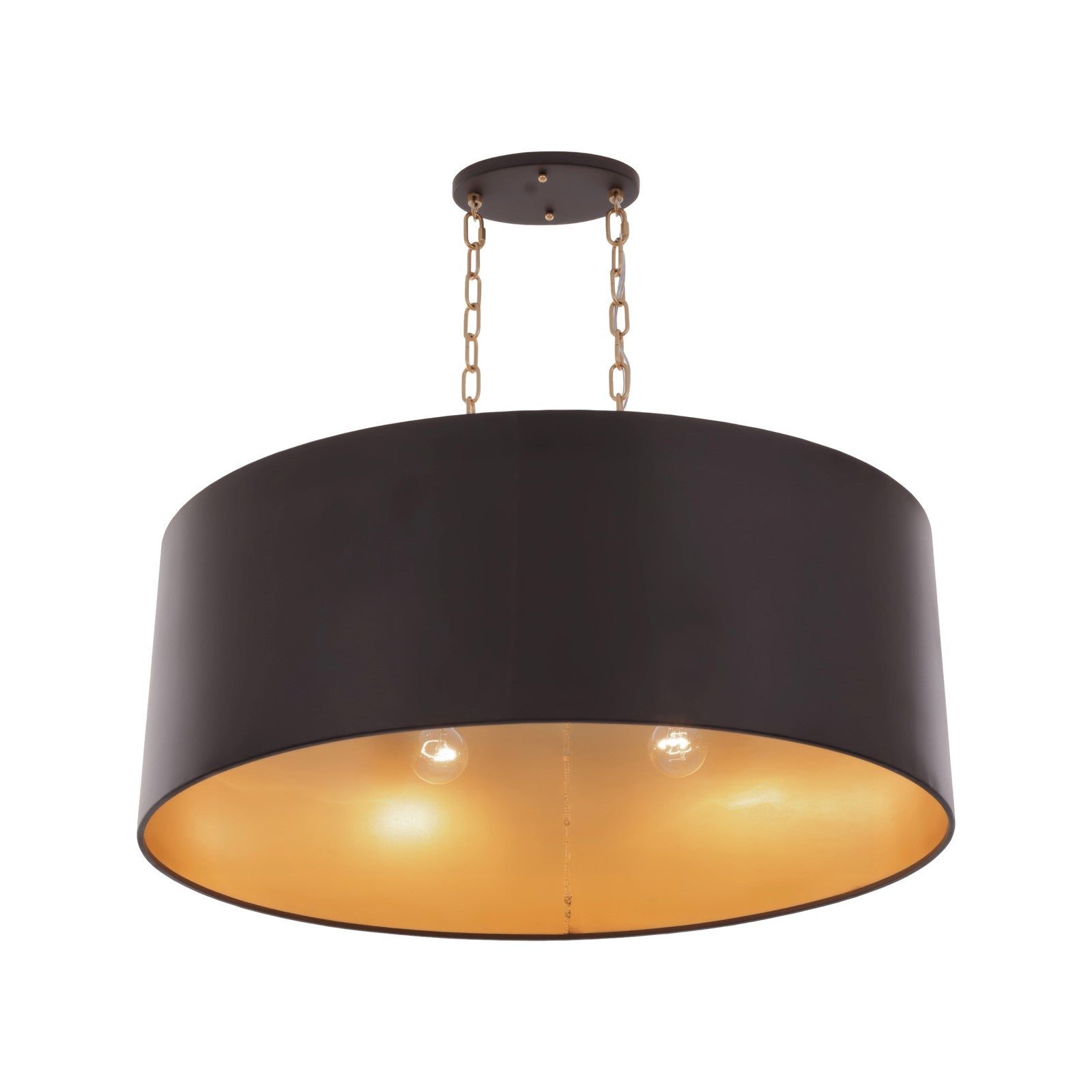 Varaluz Cannery 6Lt Oval Pendant, Dark Bronze/French Gold/Ombre