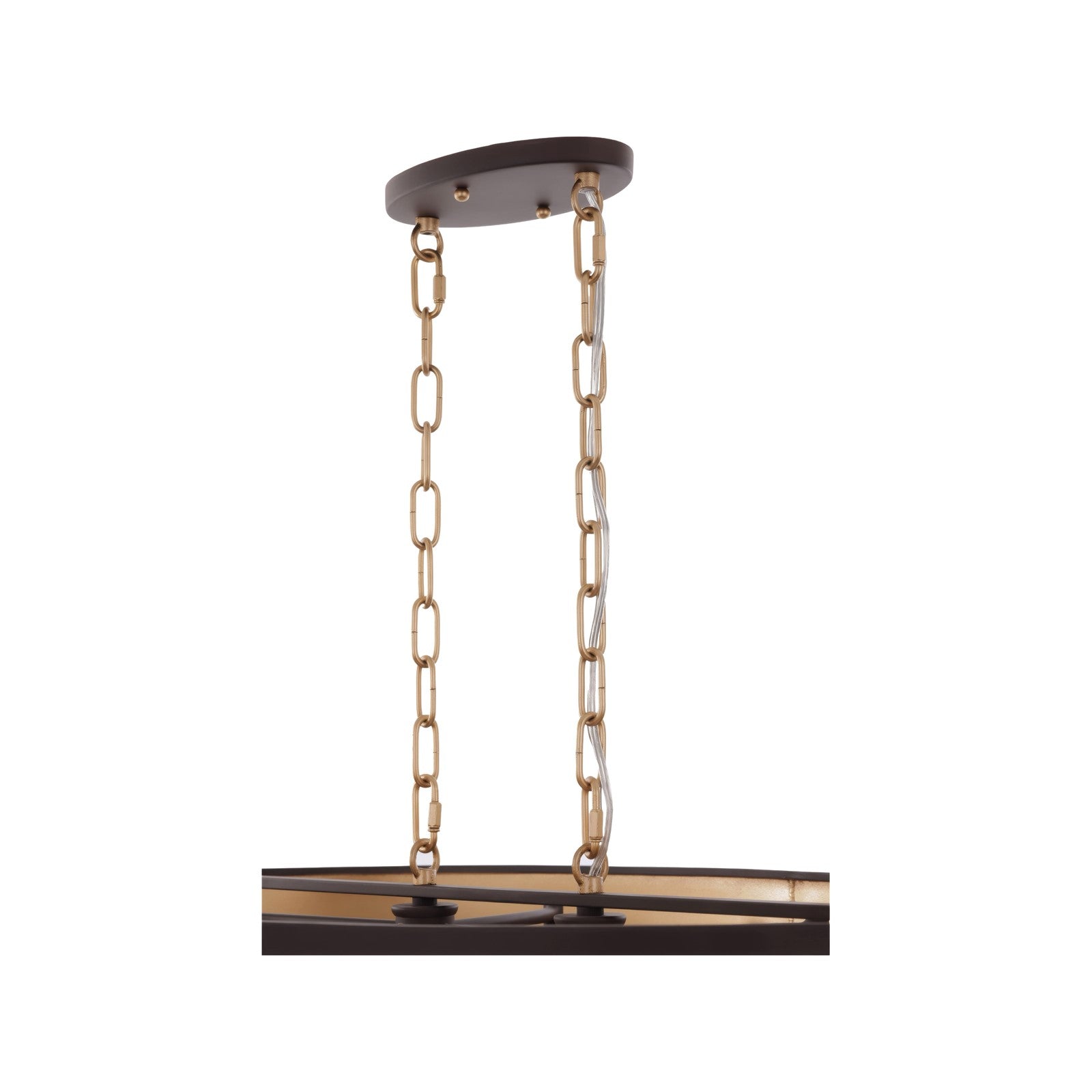 Varaluz Cannery 6Lt Oval Pendant, Dark Bronze/French Gold/Ombre