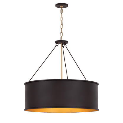 Varaluz Cannery 5Lt Pendant, Dark Bronze/French Gold/Ombre