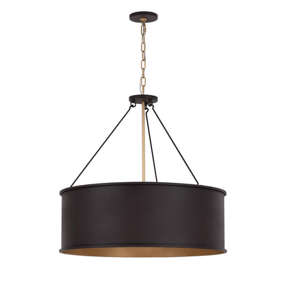 Varaluz Cannery 5Lt Pendant, Dark Bronze/French Gold/Ombre