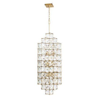 Varaluz Cubic 14-Light Foyer, Calypso Gold