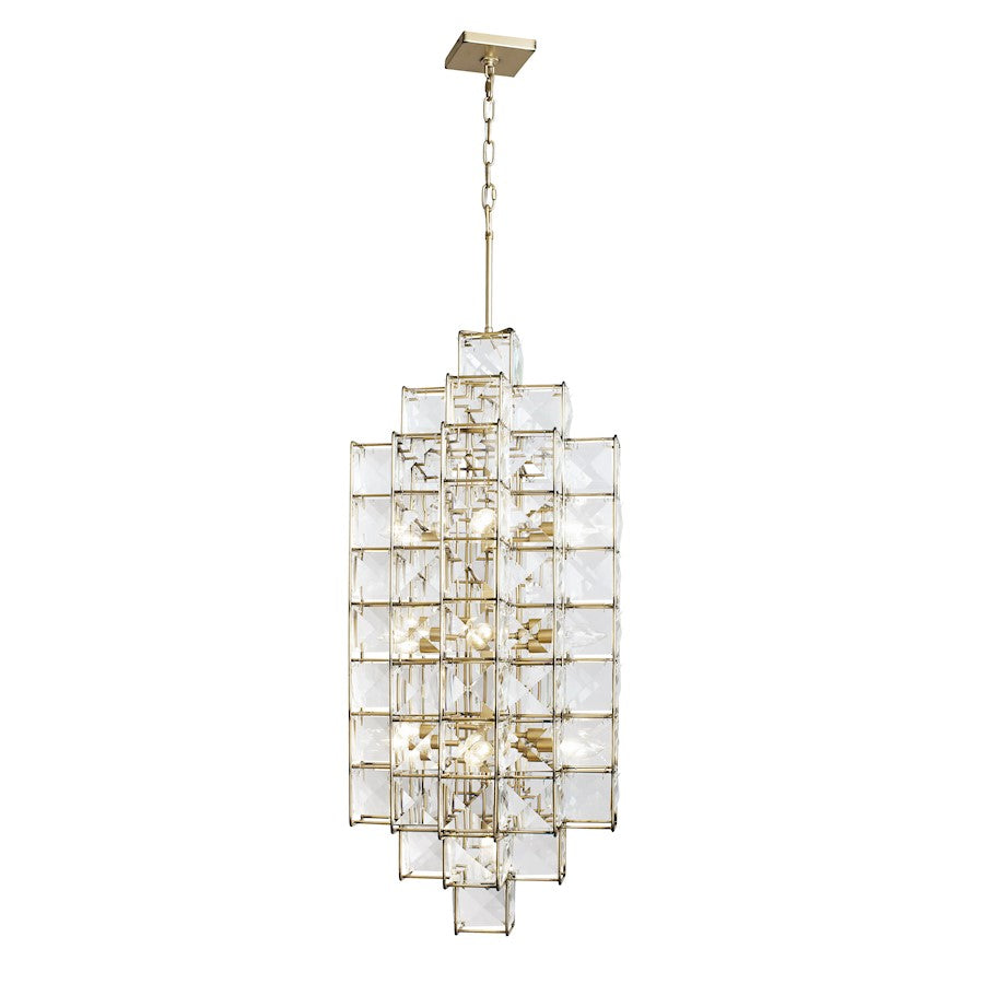 Varaluz Cubic 14-Light Foyer, Calypso Gold