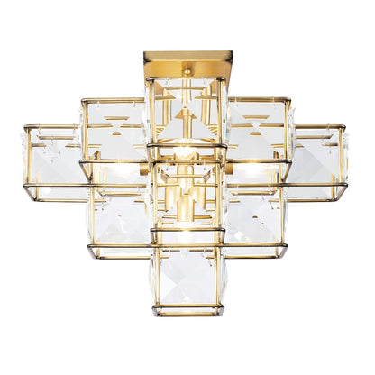 Varaluz Cubic 5-Light Ceiling Fixture, Calypso Gold