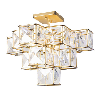 Varaluz Cubic 5-Light Ceiling Fixture, Calypso Gold