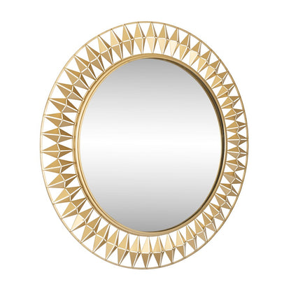 Varaluz Forever Round Mirror, French Gold