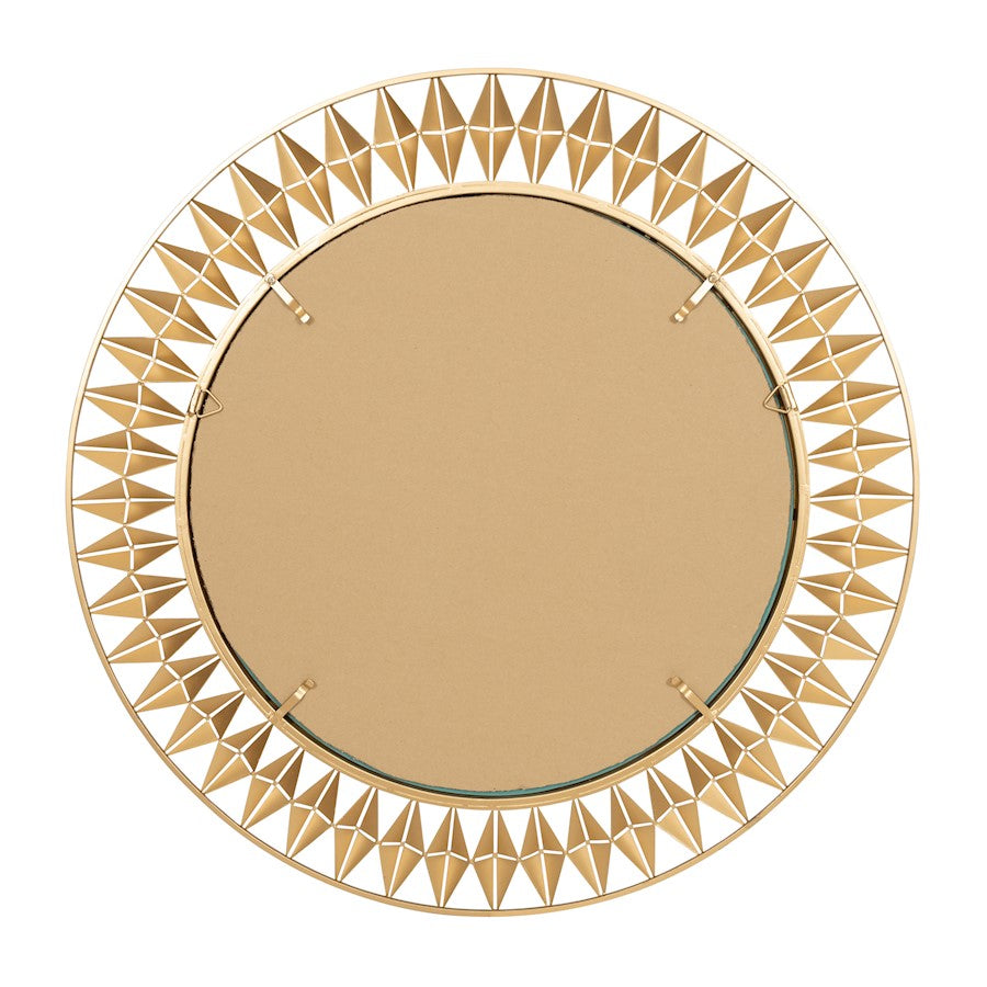 Varaluz Forever Round Mirror, French Gold