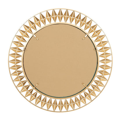 Varaluz Forever Round Mirror, French Gold