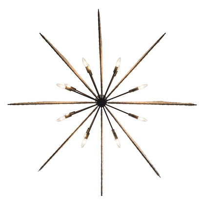16 Light Chandelier, Matte Black