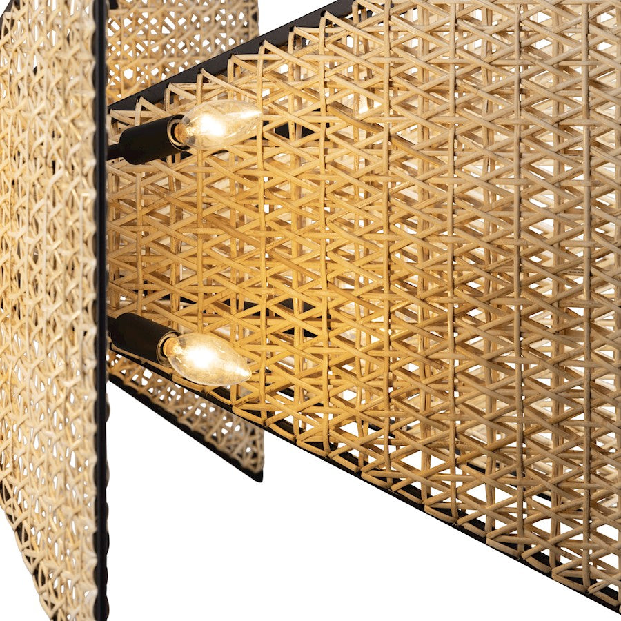16 Light Chandelier, Matte Black